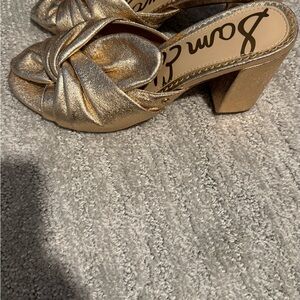 Sam Edelman Metallic Gold Heeled Sandals